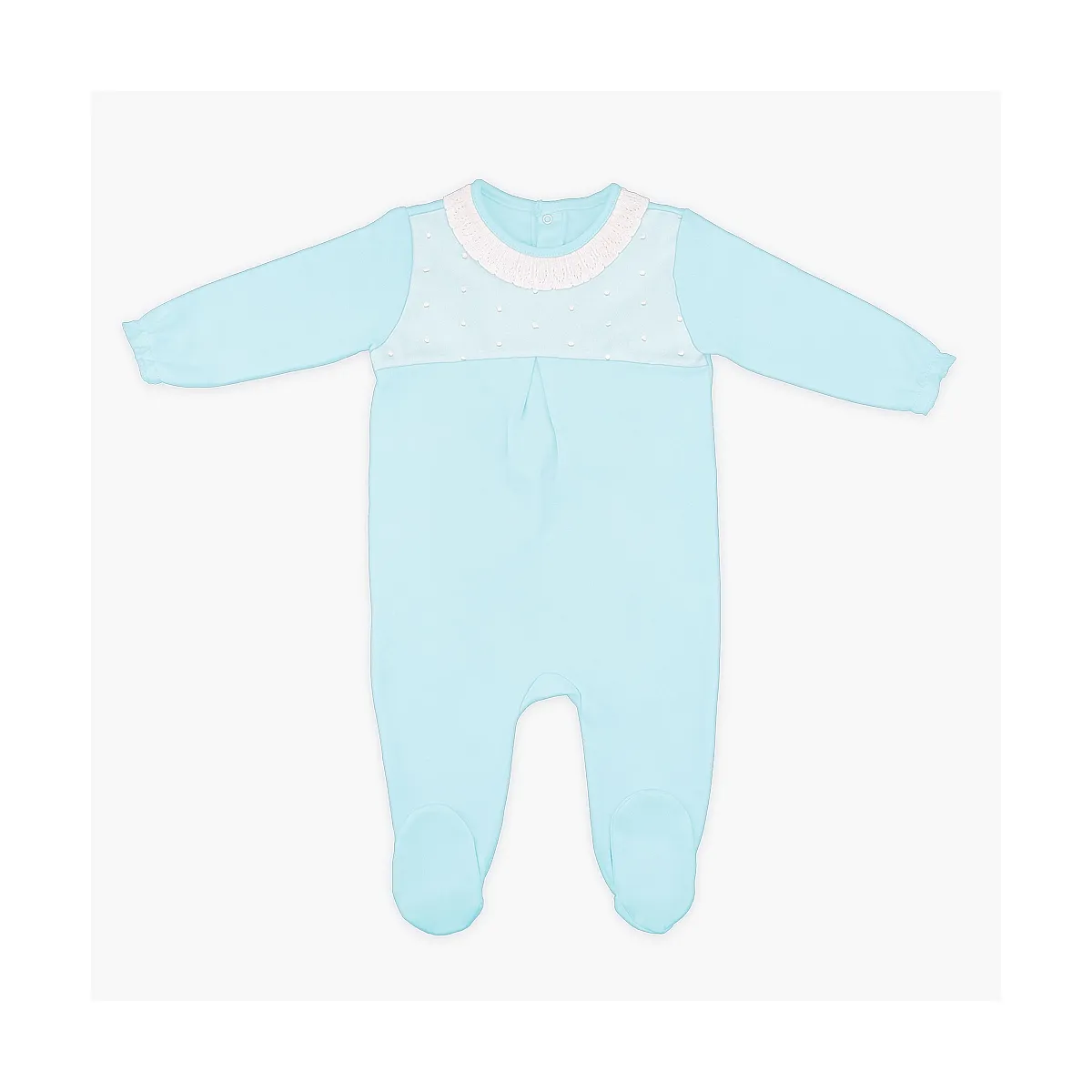 0711 BACKF OPENED THERMAL NAPPED COTTON BABY PAJAMAS