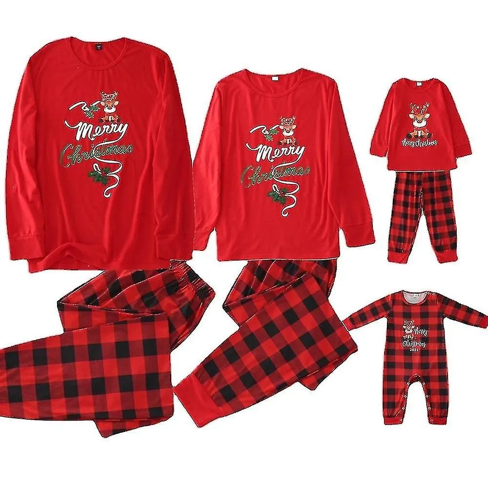 2022 Family Matching Cartoon Christmas Printed Pajamas