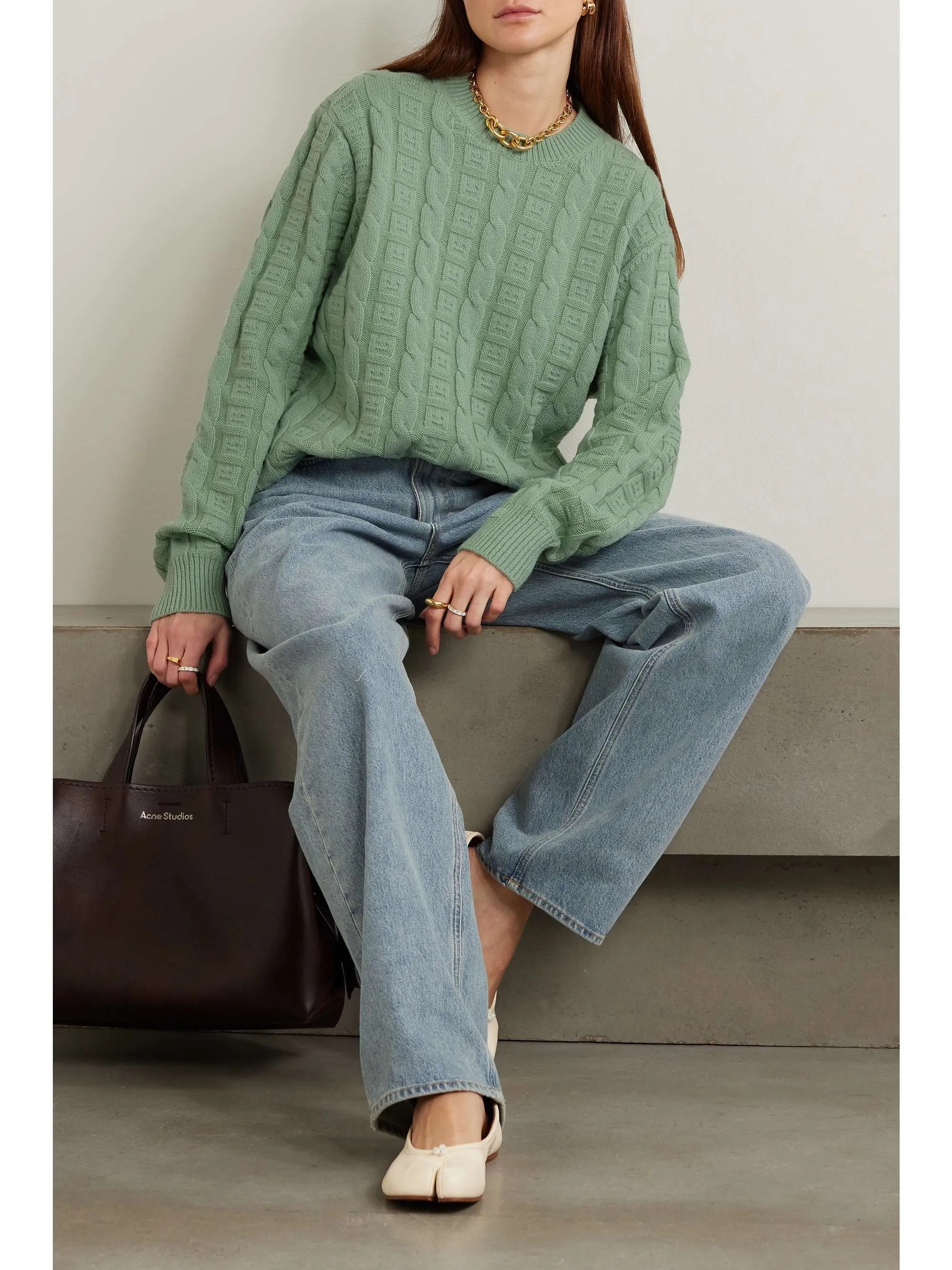 Acne Studios  |Casual Style Wool U-Neck Long Sleeves Plain