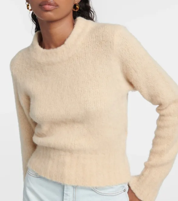 AMI PARIS  |Crew Neck Casual Style Wool Rib Long Sleeves Plain