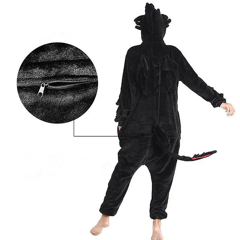 Arrival  kigurumi dragon onesies animal winter flannel pajamas adult halloween party costume jumpsuit