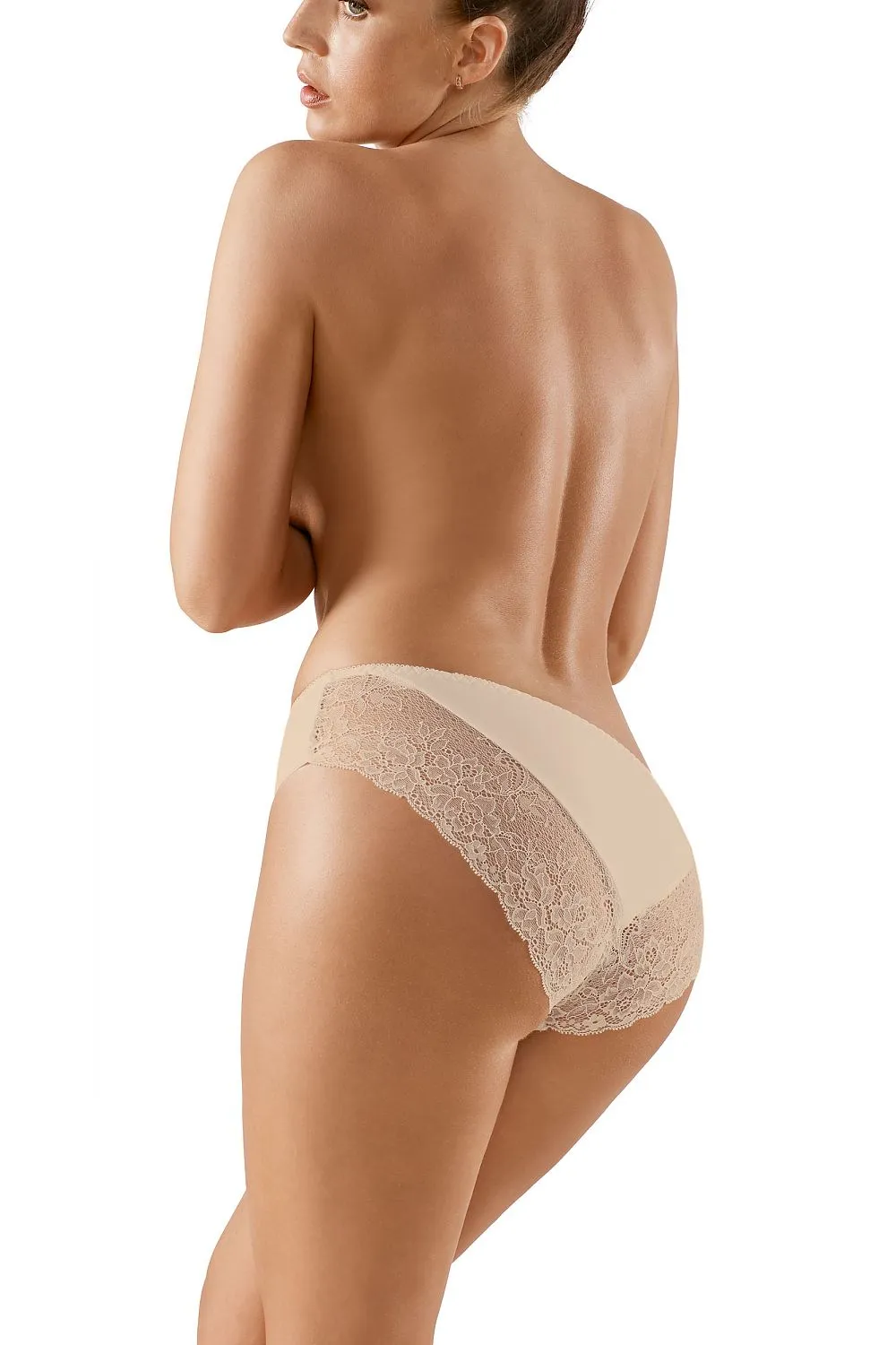 Babell Tan Lace Detail Panties