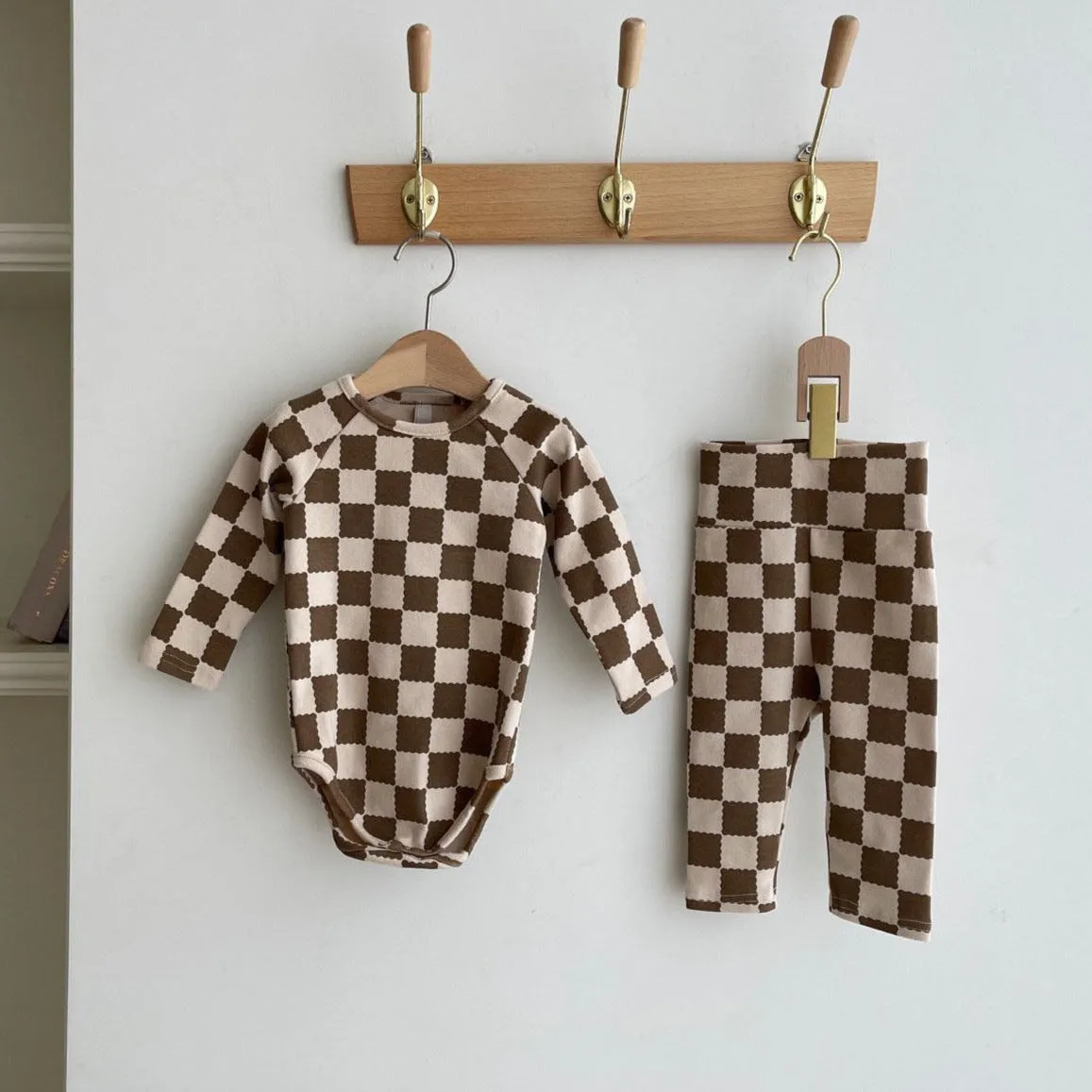 Baby Bodysuit and Leggings Set (3-18m) - Checkered