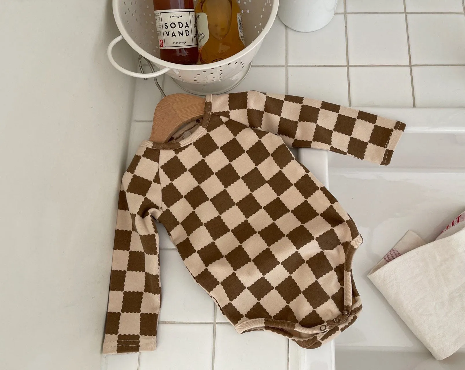 Baby Bodysuit and Leggings Set (3-18m) - Checkered