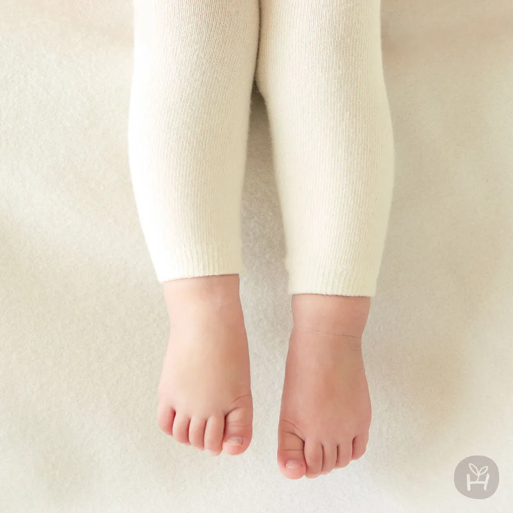 Baby Clara Plain Leggings (0-24m) - Cream