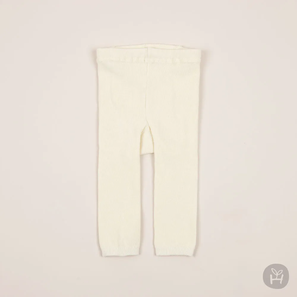 Baby Clara Plain Leggings (0-24m) - Cream