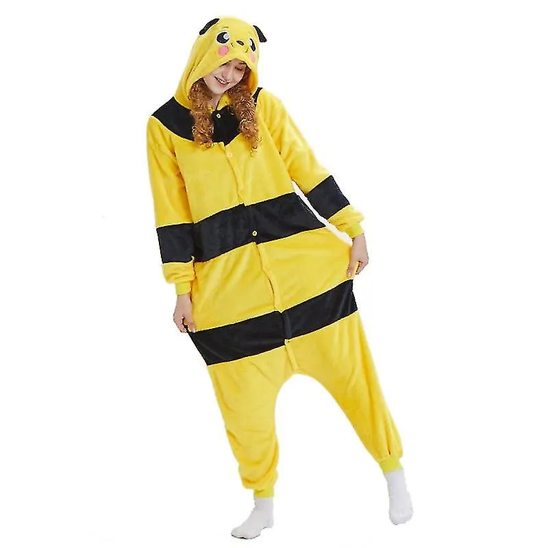 Bee Pajamas Animal Costume Jumpsuit Halloween Cosplay-c