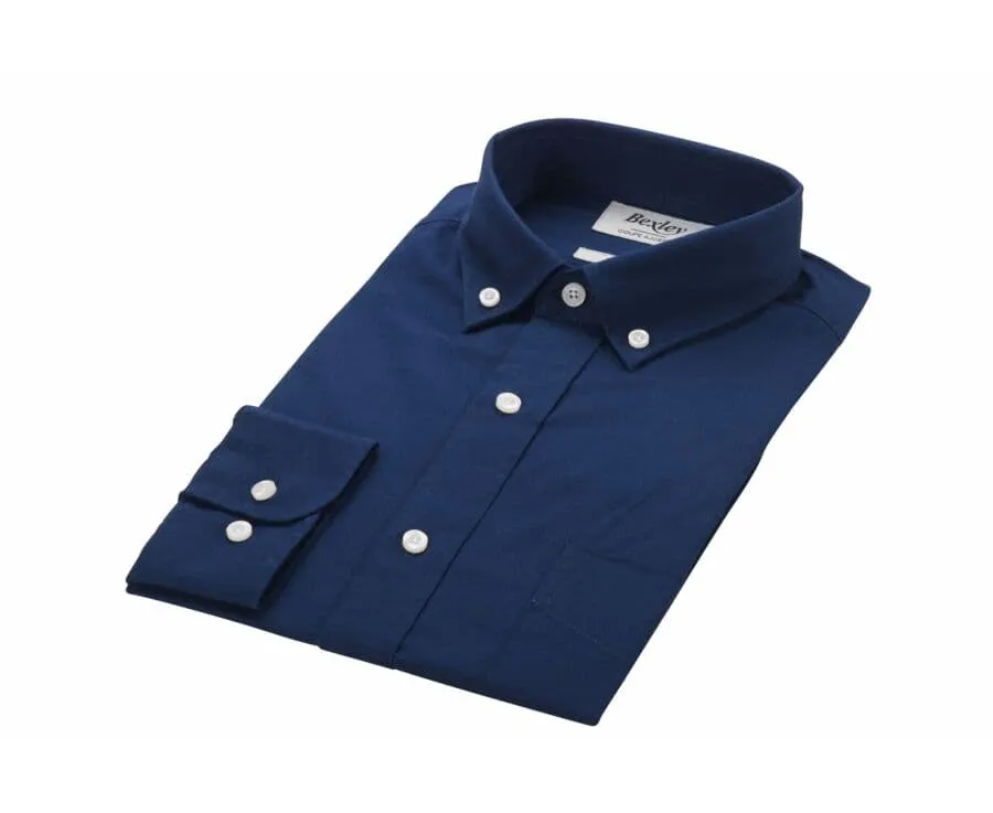 Blue sinks shirt 100% cotton - Button down collar - MEDWIN