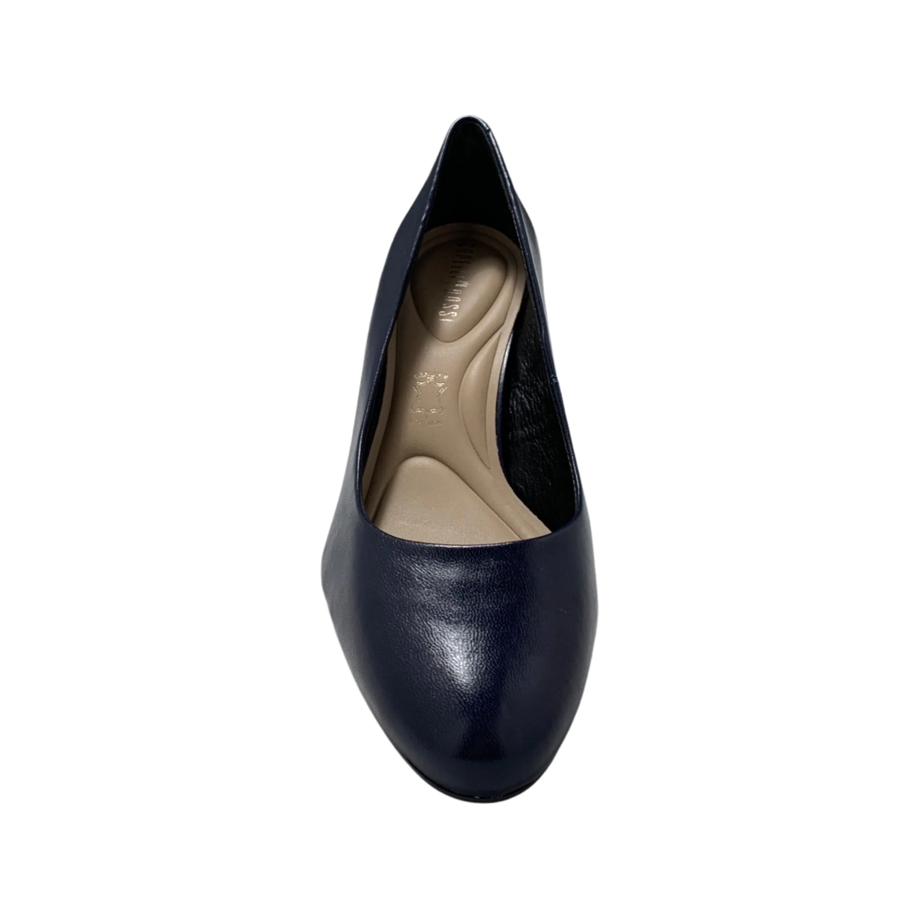 Boric Navy Leather Pump