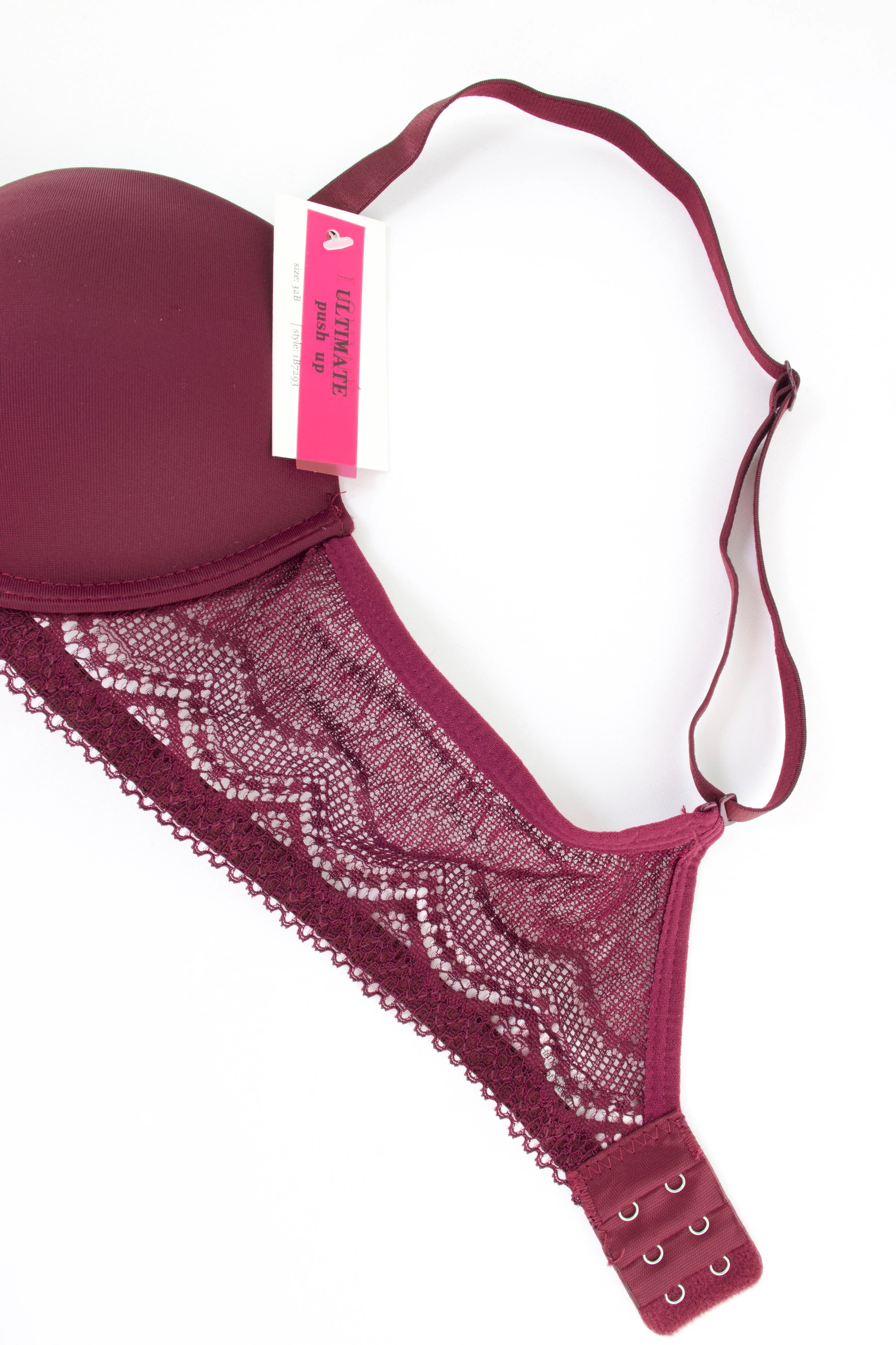 BRA LISO CON PUSH-UP Y ENCAJE IB7293