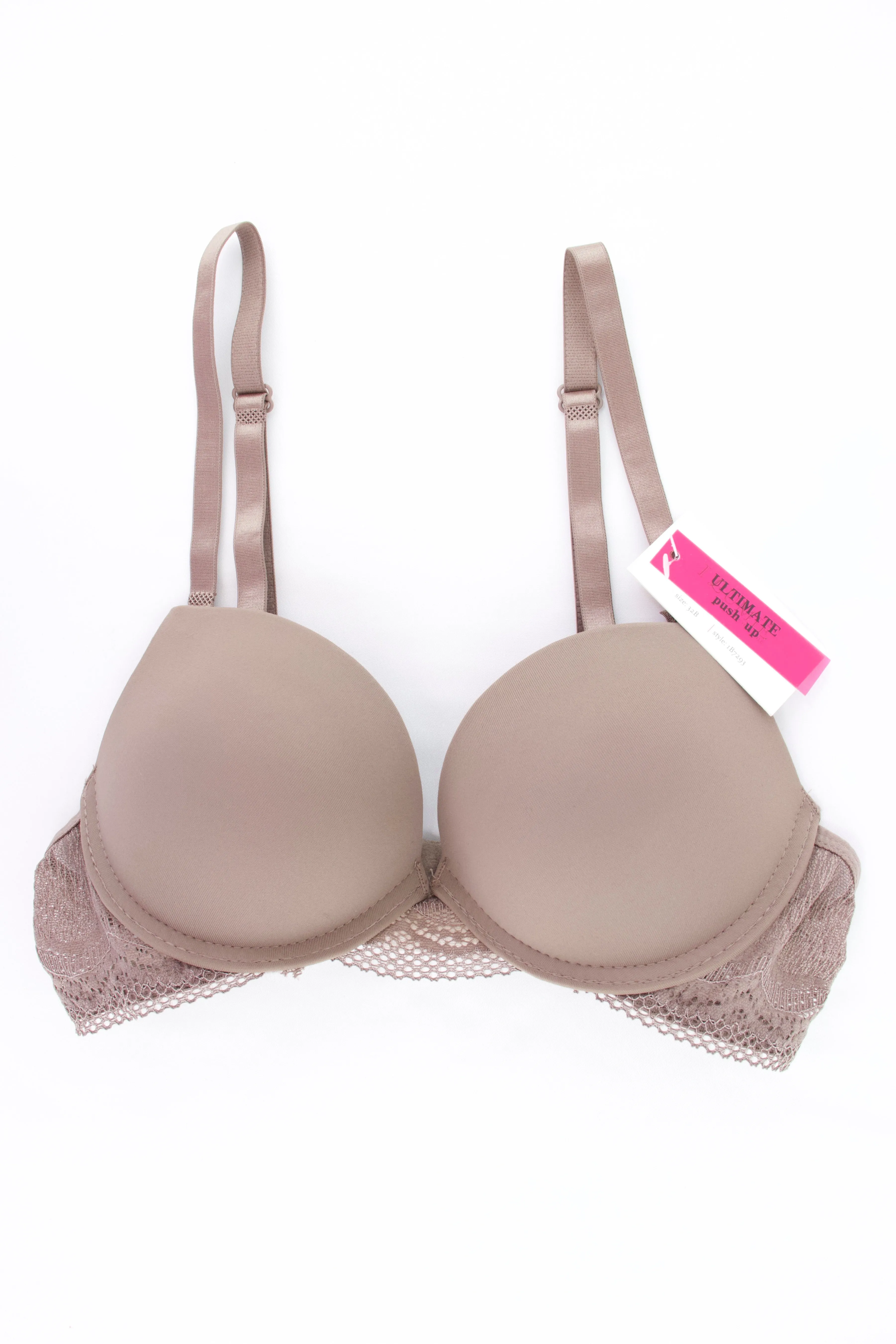 BRA LISO CON PUSH-UP Y ENCAJE IB7293