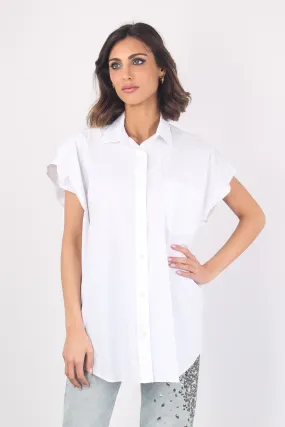 Camicia Over Cotone Bianco