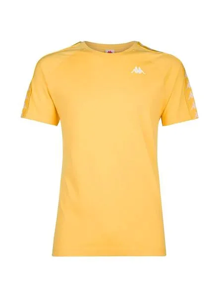 camiseta kappa coen slim amarillo para hombre