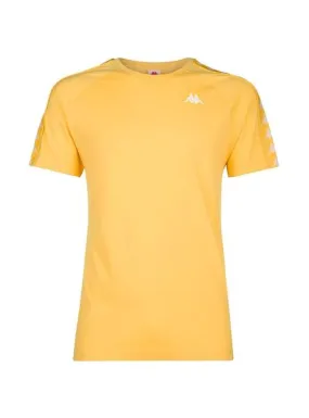 camiseta kappa coen slim amarillo para hombre