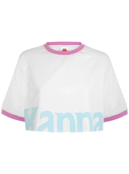 camiseta kappa crystal blanco para mujer