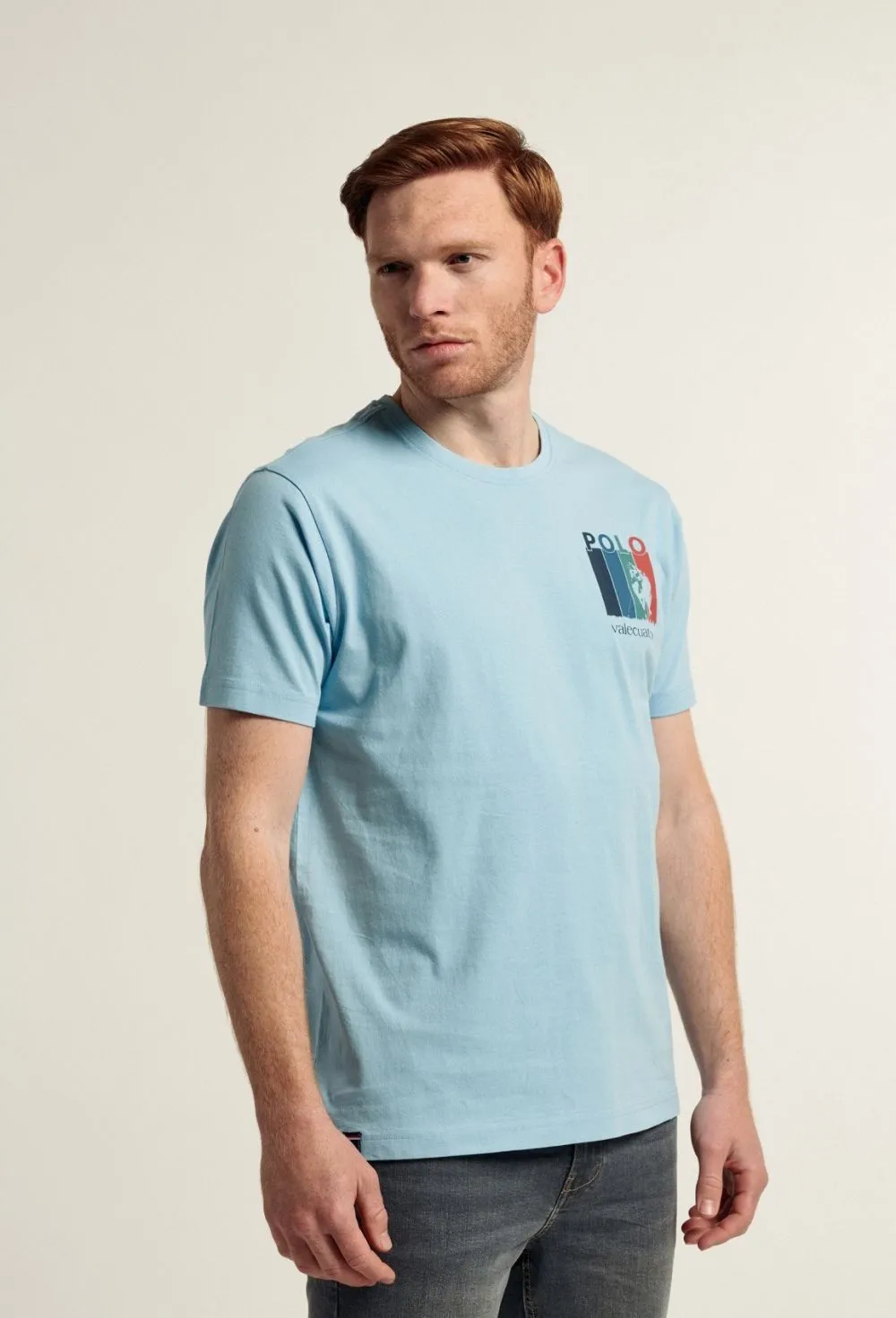 Camiseta Polo celeste