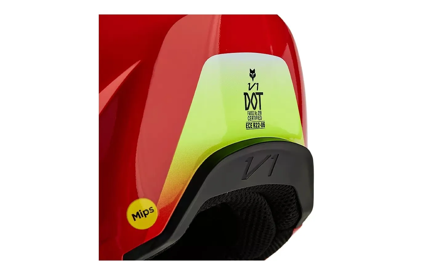 Casco Fox Infantil V1 Ballast Rojo Fluor |31401-110|