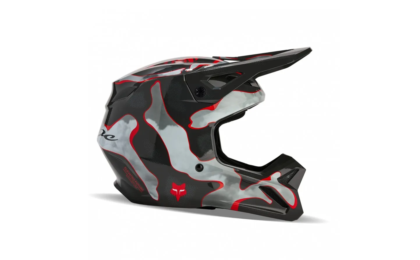 Casco Infantil Fox V1 Atlas Gris Rojo |31403-037|