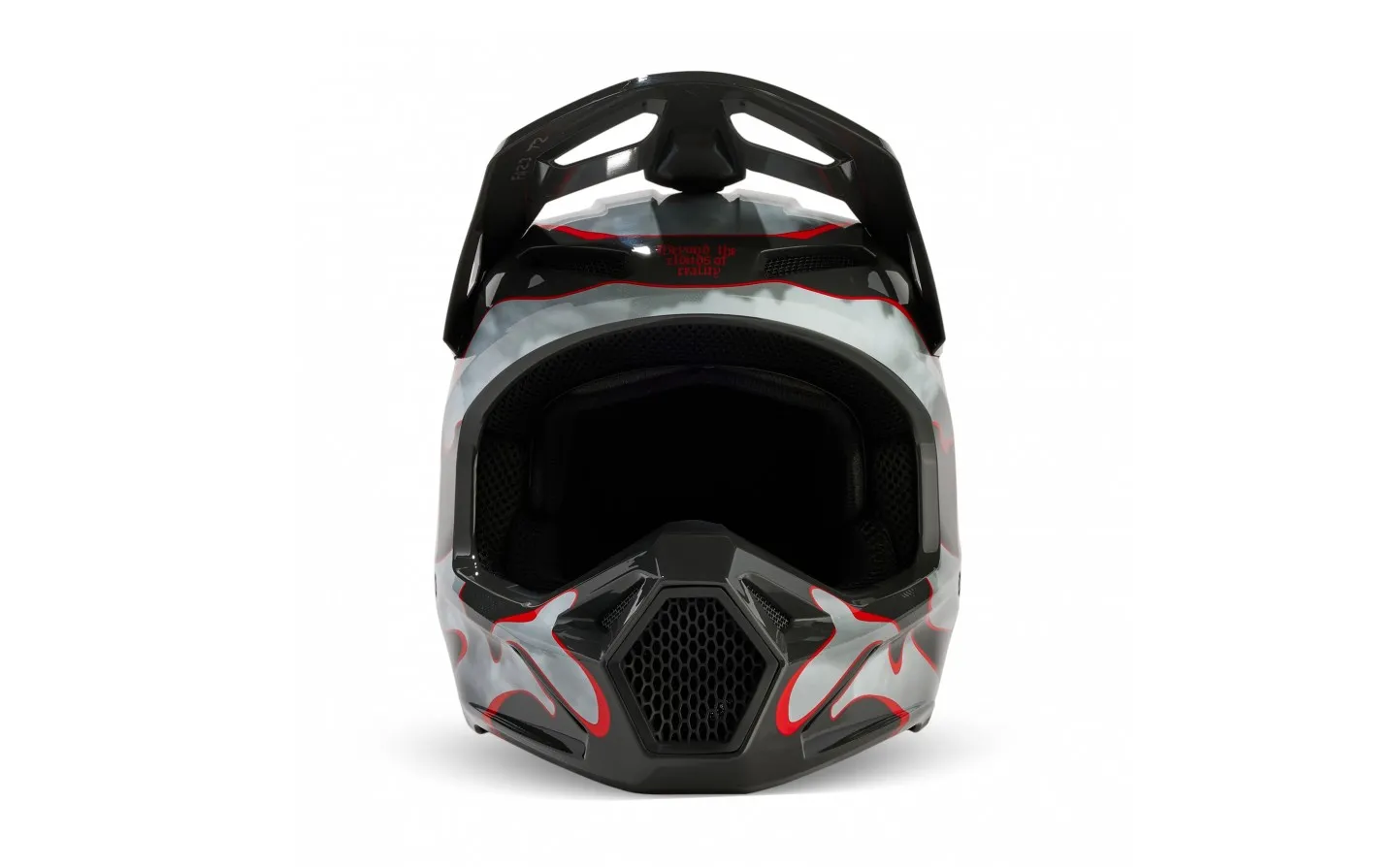 Casco Infantil Fox V1 Atlas Gris Rojo |31403-037|