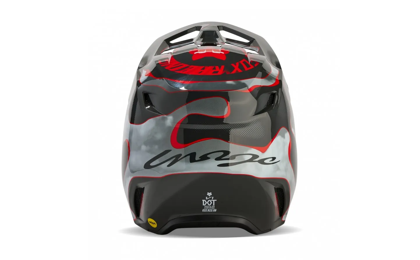 Casco Infantil Fox V1 Atlas Gris Rojo |31403-037|