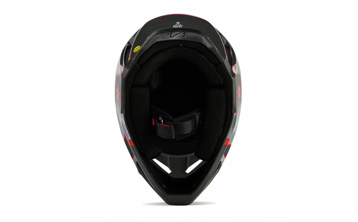 Casco Infantil Fox V1 Atlas Gris Rojo |31403-037|