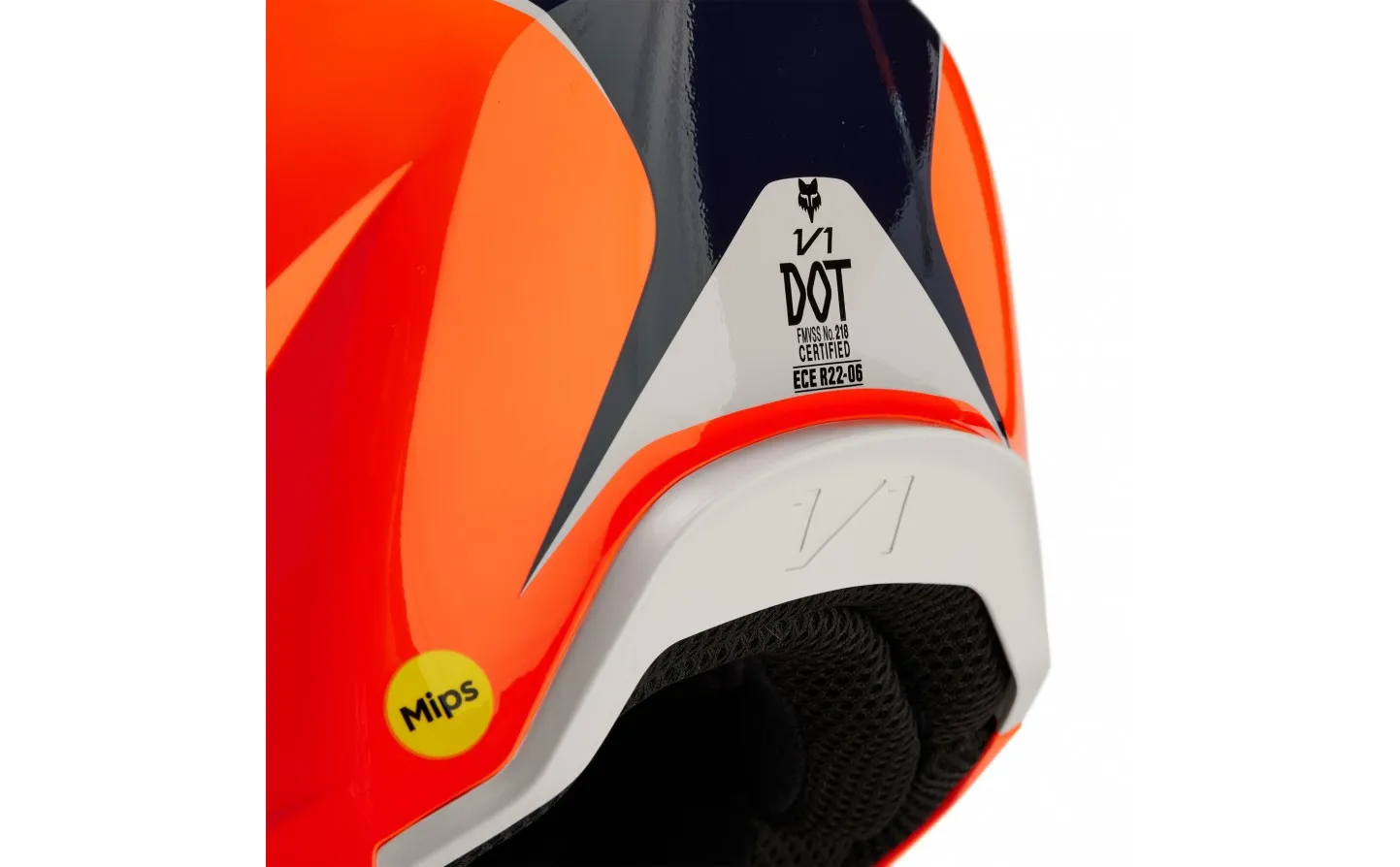 Casco Infantil Fox V1 Nitro Naranja Fluor |31400-824|