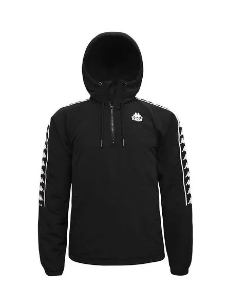 chaqueta kappa amaul negro hombre