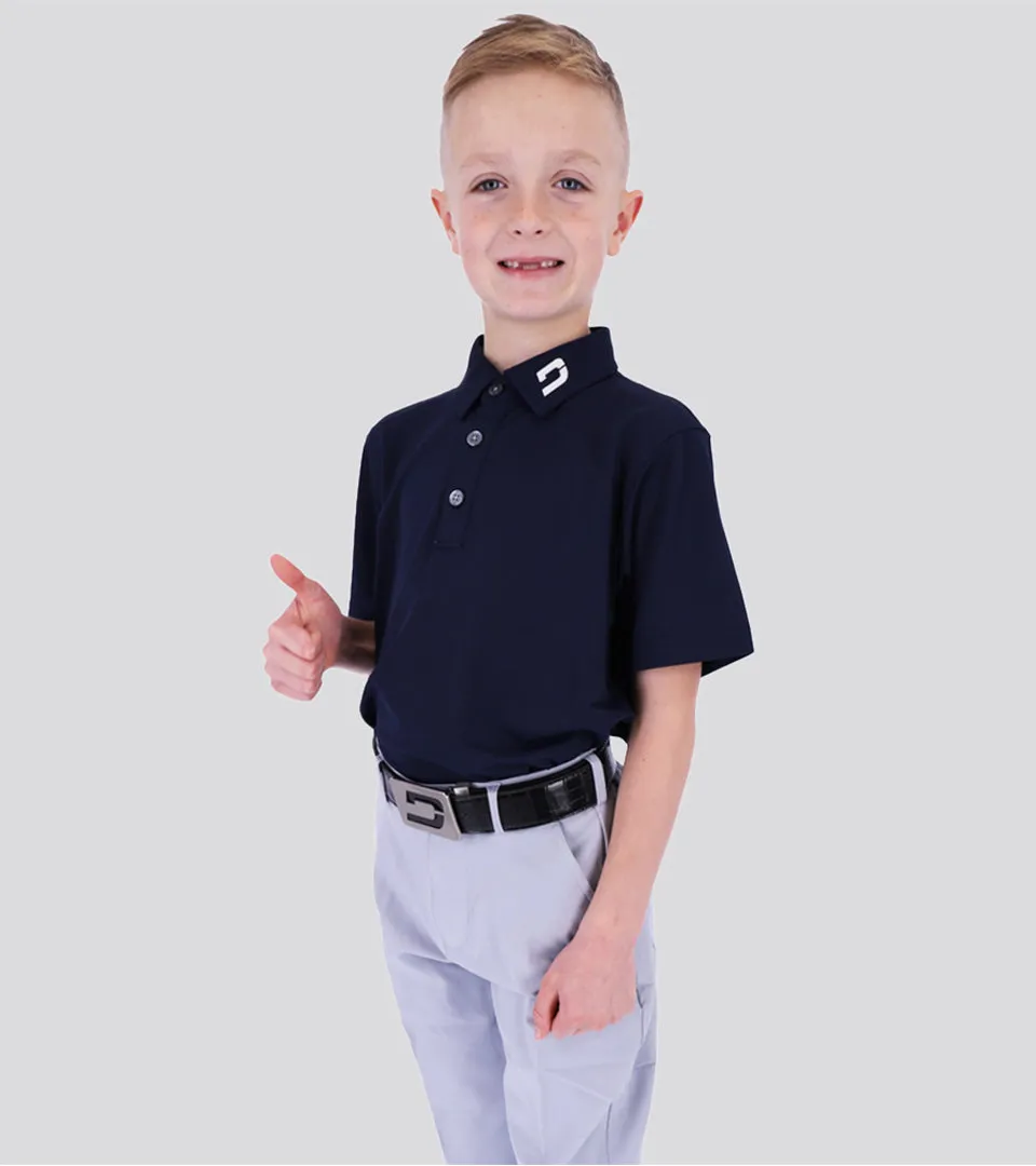 Children's Tour Polo Shirt in Soft Navy