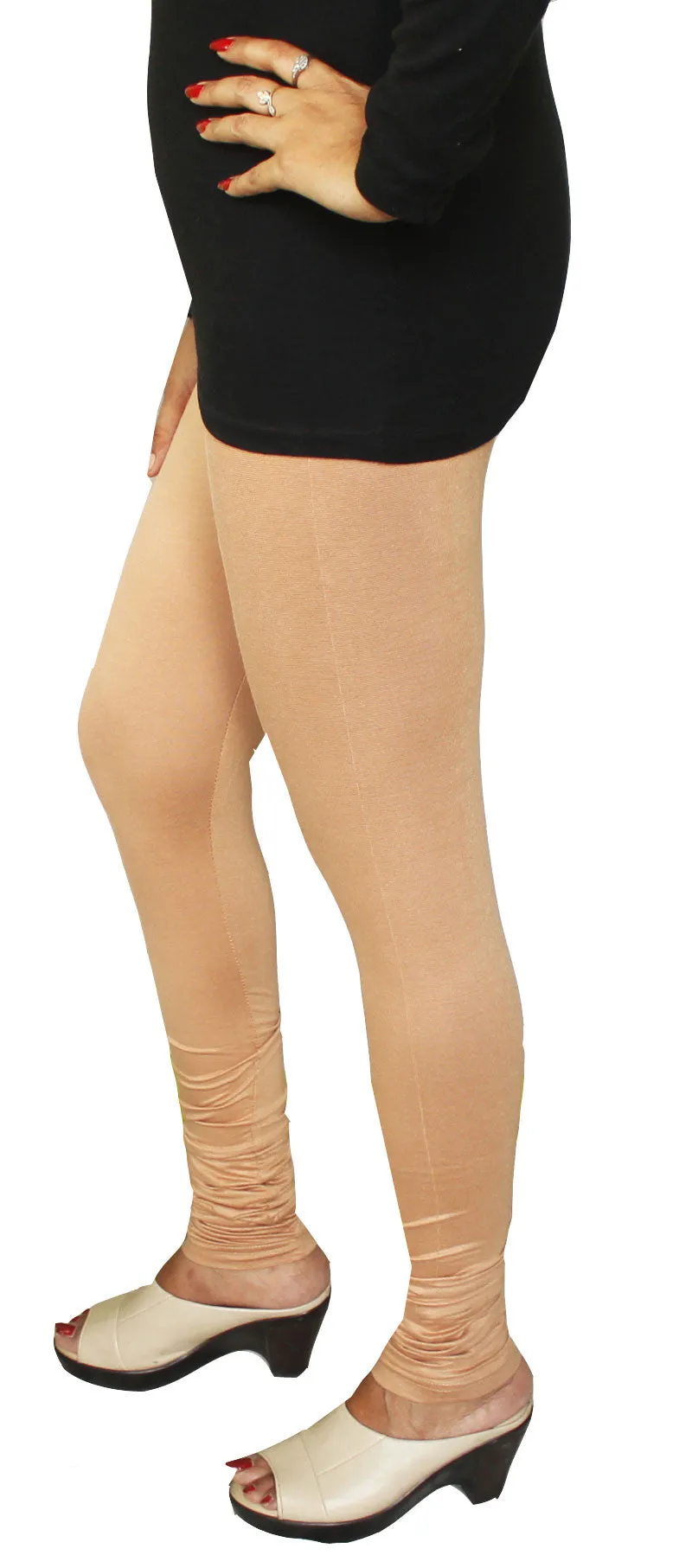 Churidar Leggings from India - Beige - Stretchable - Women