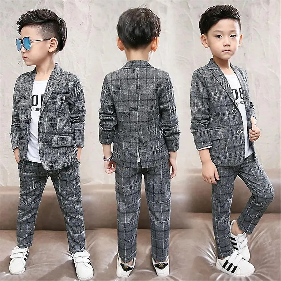 Classic Formal Kids Gentleman Wedding Suit Children Outerwear Clothing School Uniform Kid Outfit Suits For 4 5 6 7 9 10 12 Year