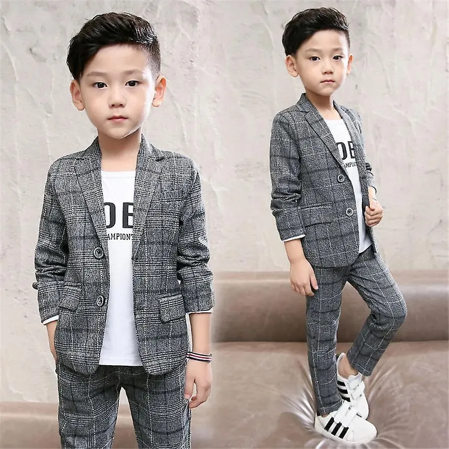 Classic Formal Kids Gentleman Wedding Suit Children Outerwear Clothing School Uniform Kid Outfit Suits For 4 5 6 7 9 10 12 Year