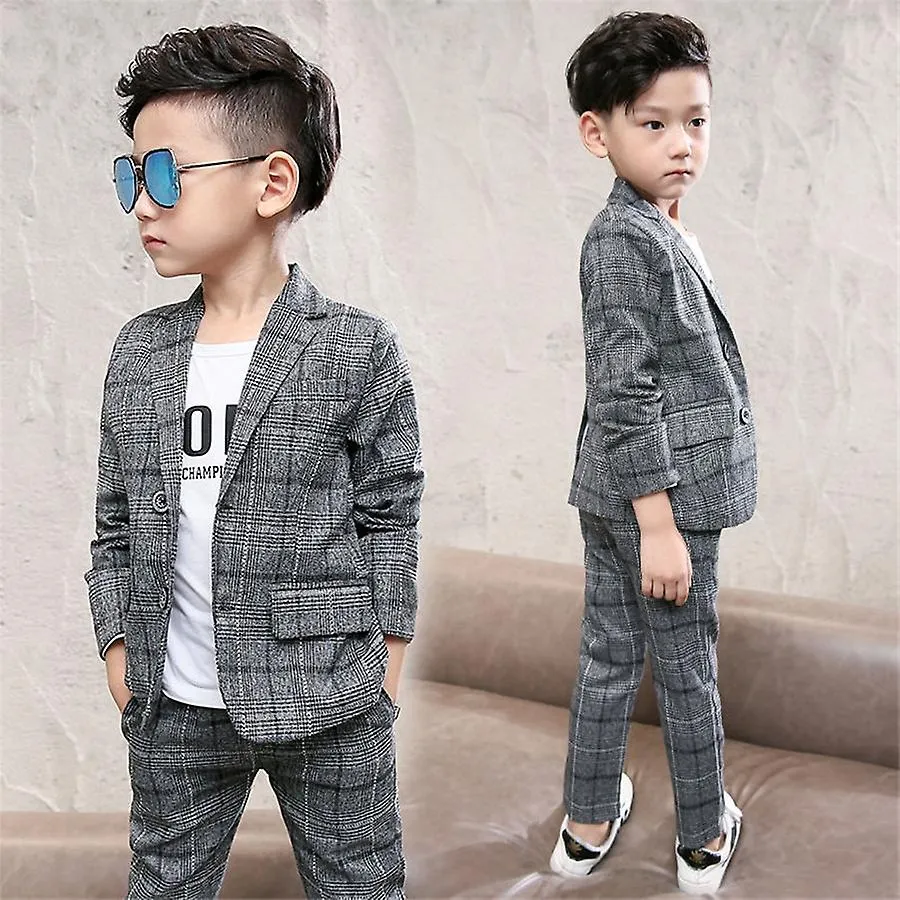 Classic Formal Kids Gentleman Wedding Suit Children Outerwear Clothing School Uniform Kid Outfit Suits For 4 5 6 7 9 10 12 Year