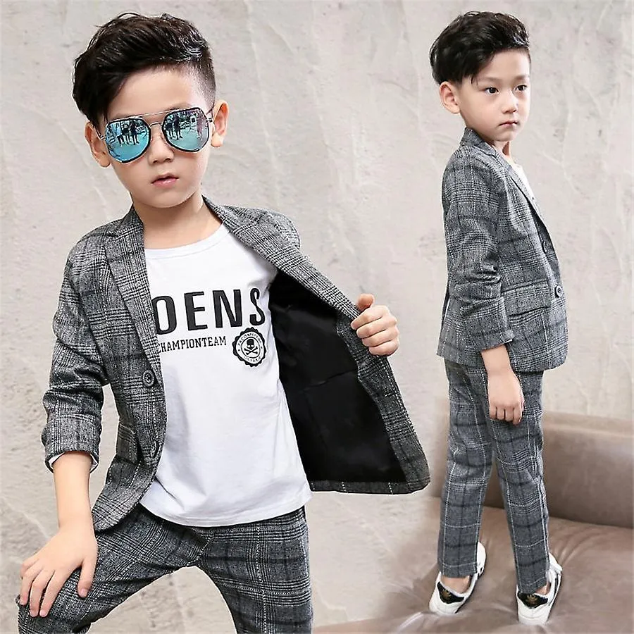 Classic Formal Kids Gentleman Wedding Suit Children Outerwear Clothing School Uniform Kid Outfit Suits For 4 5 6 7 9 10 12 Year