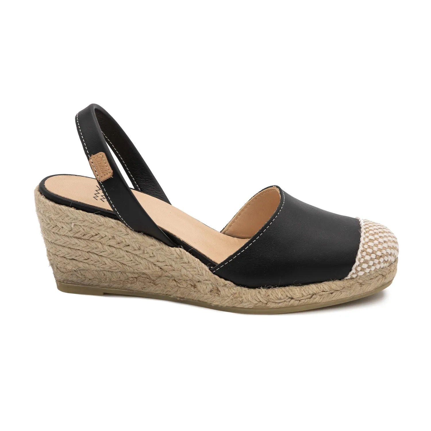 Closed Toe Leather Menorcan Espadrille For Women - Frida Montada 1924 Ciervo 5C