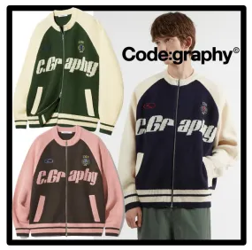 Code graphy  |Casual Style Street Style Logo V-neck & Crew neck