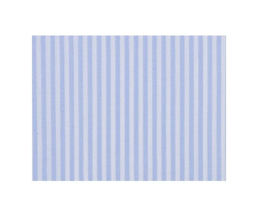 Cotton shirt with Light blue & White stripes - American collar - MARLOW