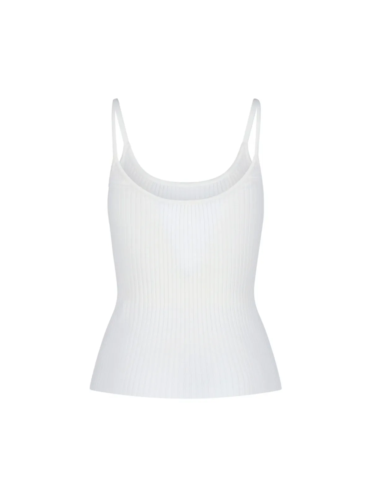 Courreges  |Casual Style Rib Street Style Plain Logo Tanks & Camisoles