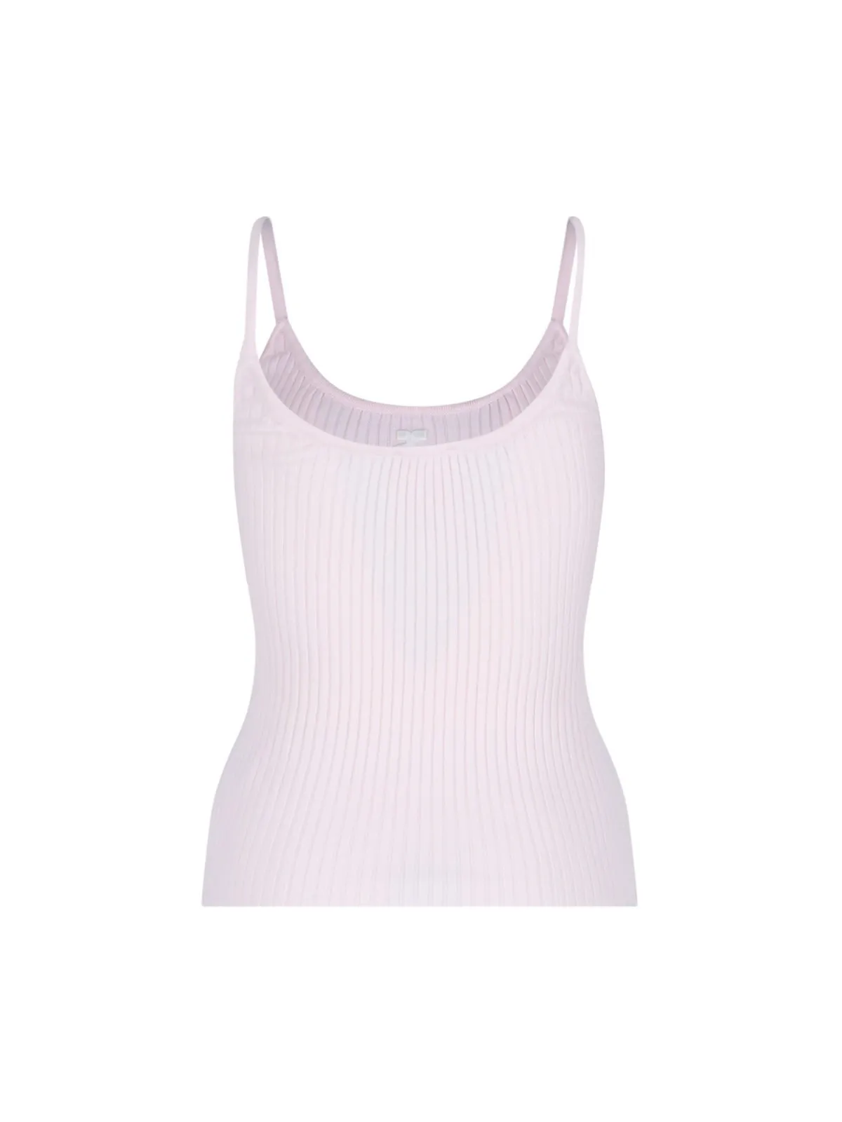 Courreges  |Casual Style Rib Street Style Plain Logo Tanks & Camisoles