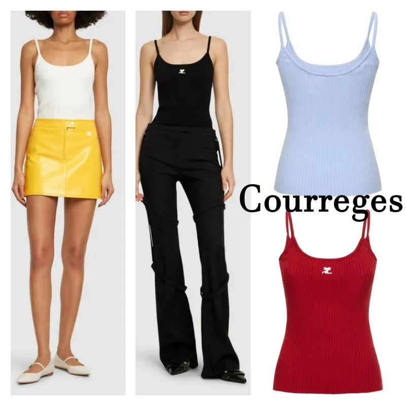 Courreges  |Casual Style Street Style Plain Tanks & Camisoles