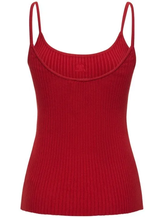 Courreges  |Casual Style Street Style Plain Tanks & Camisoles