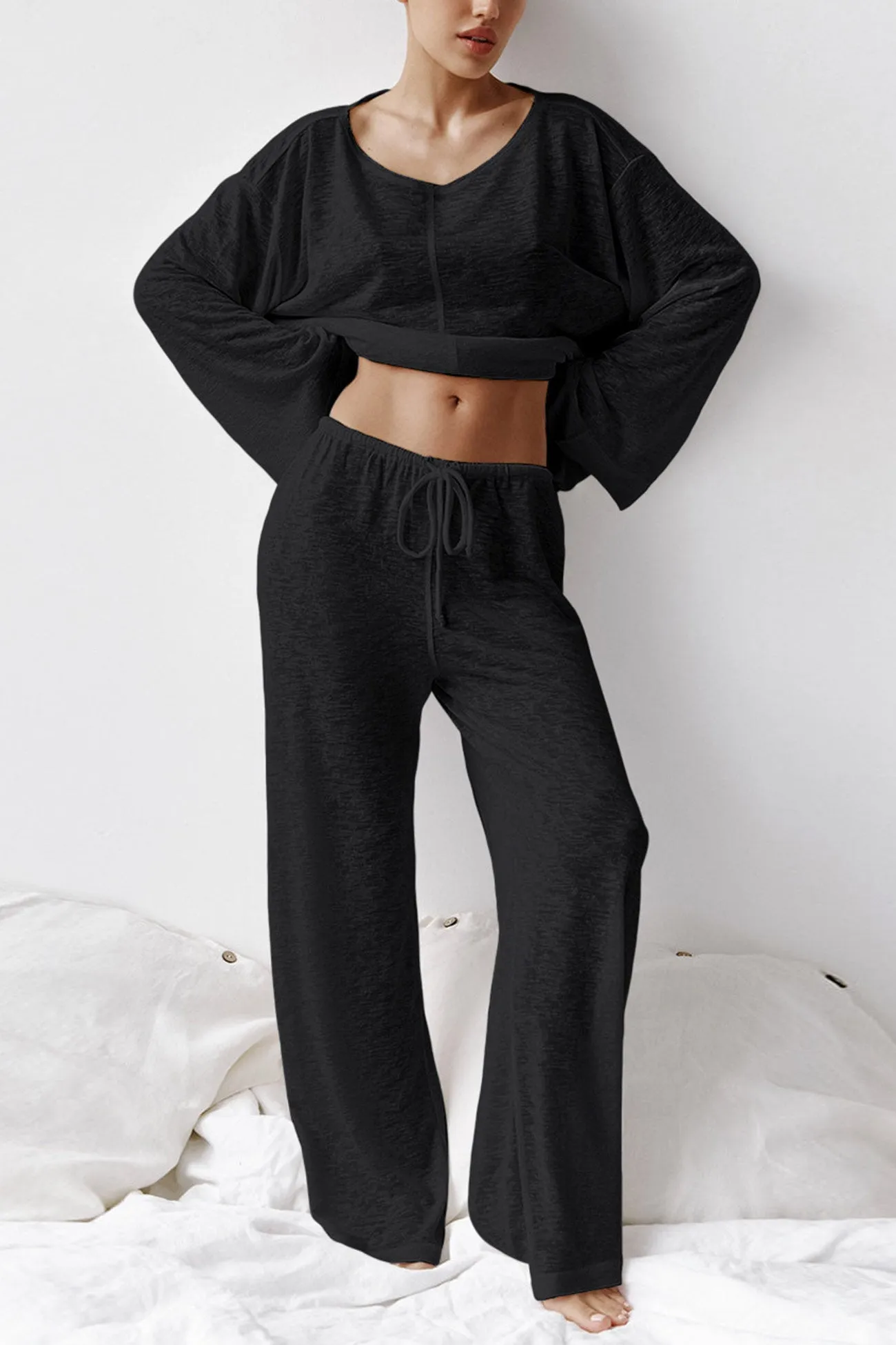 Crew Neck Long Flares Sleeve Loungewear