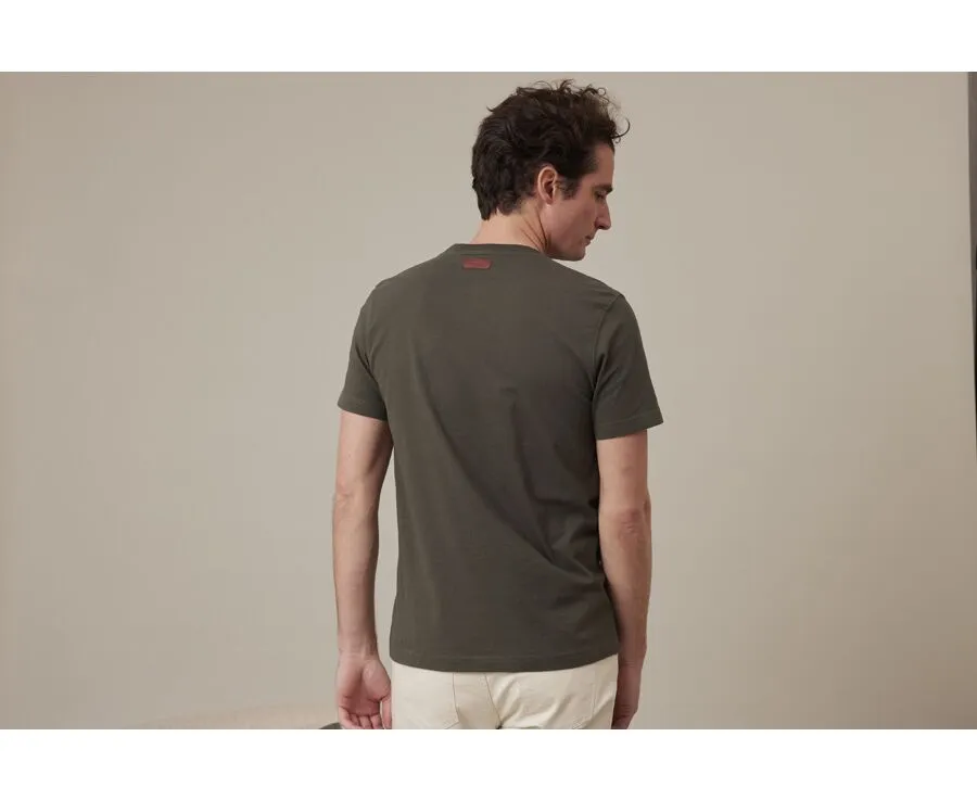 Dark Green organic cotton plain t-shirt - EDGAR III