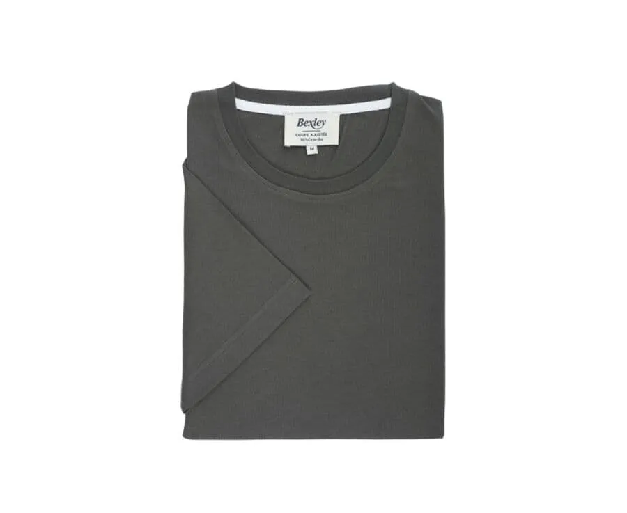 Dark Green organic cotton plain t-shirt - EDGAR III