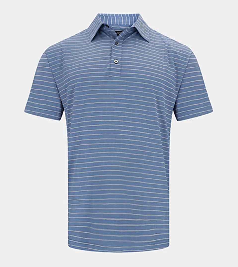 Denim Reflective Stripe Polo Shirt