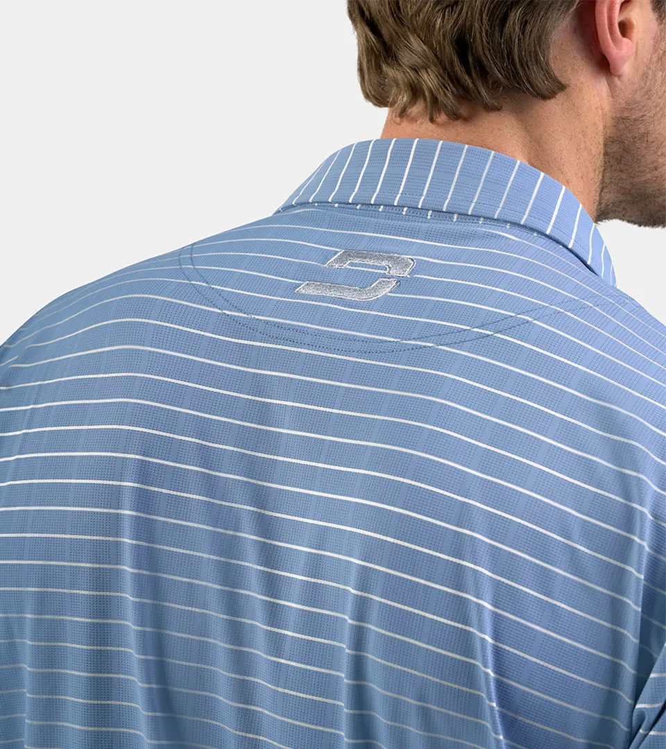 Denim Reflective Stripe Polo Shirt