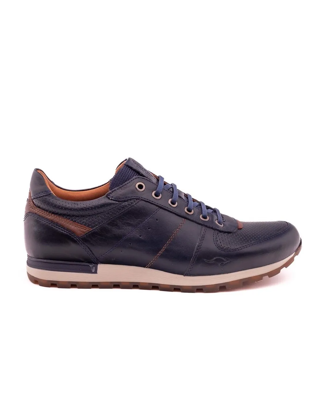 DEPORTIVO PIEL HOMBRE KANGAROOS 351 AZUL MARINO