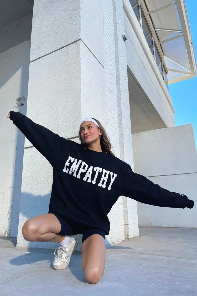 Empathy Black Crewneck Sweatshirt