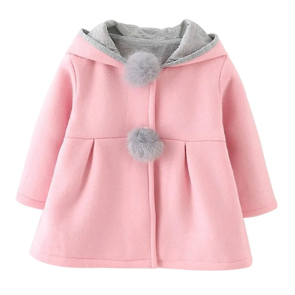 Fianao Lovely Baby Rabbit Ears Hooded Girls Spring Autumn Jacket Coat Warm Outerwear