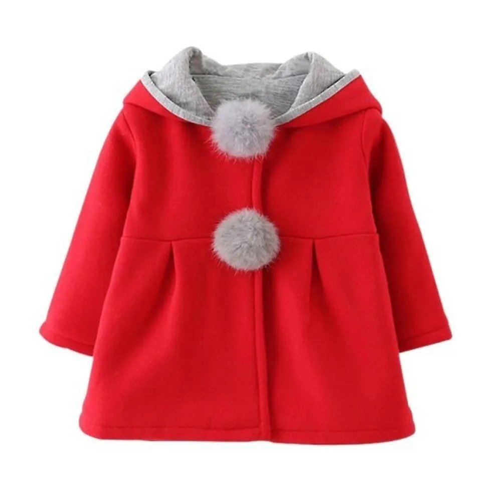 Fianao Lovely Baby Rabbit Ears Hooded Girls Spring Autumn Jacket Coat Warm Outerwear