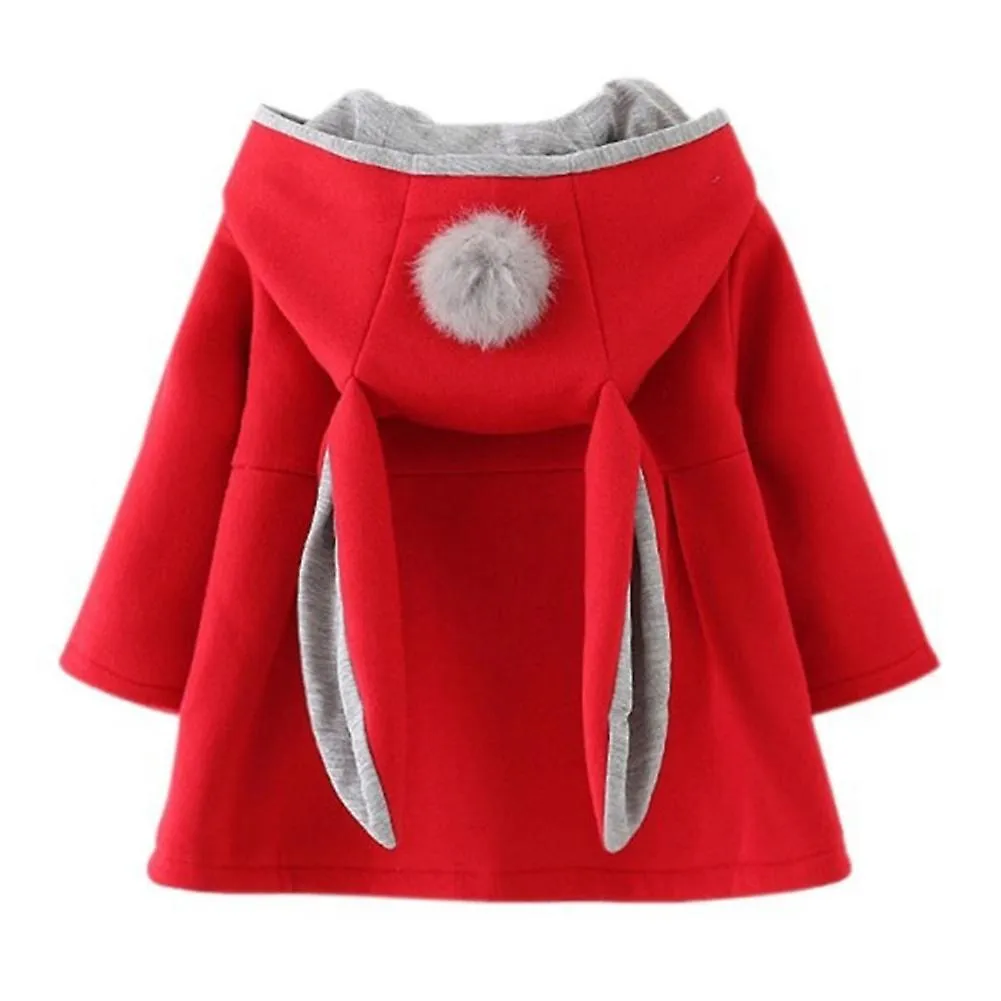 Fianao Lovely Baby Rabbit Ears Hooded Girls Spring Autumn Jacket Coat Warm Outerwear